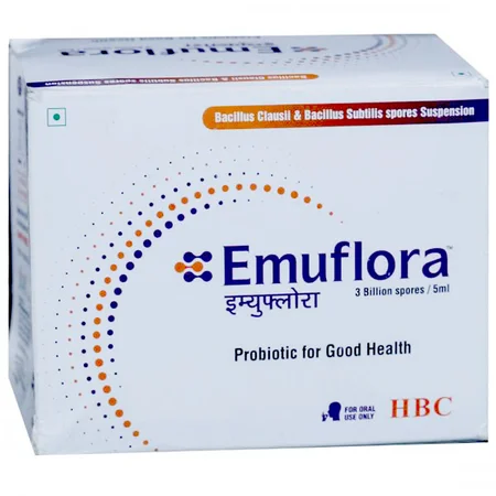 Emuflora 3 B.Spores Sugar Free Suspension 5 x 5 ml