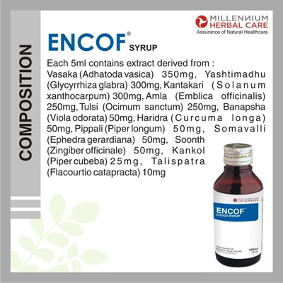 Encof Cough Syrup, 100 ml, Pack of 1