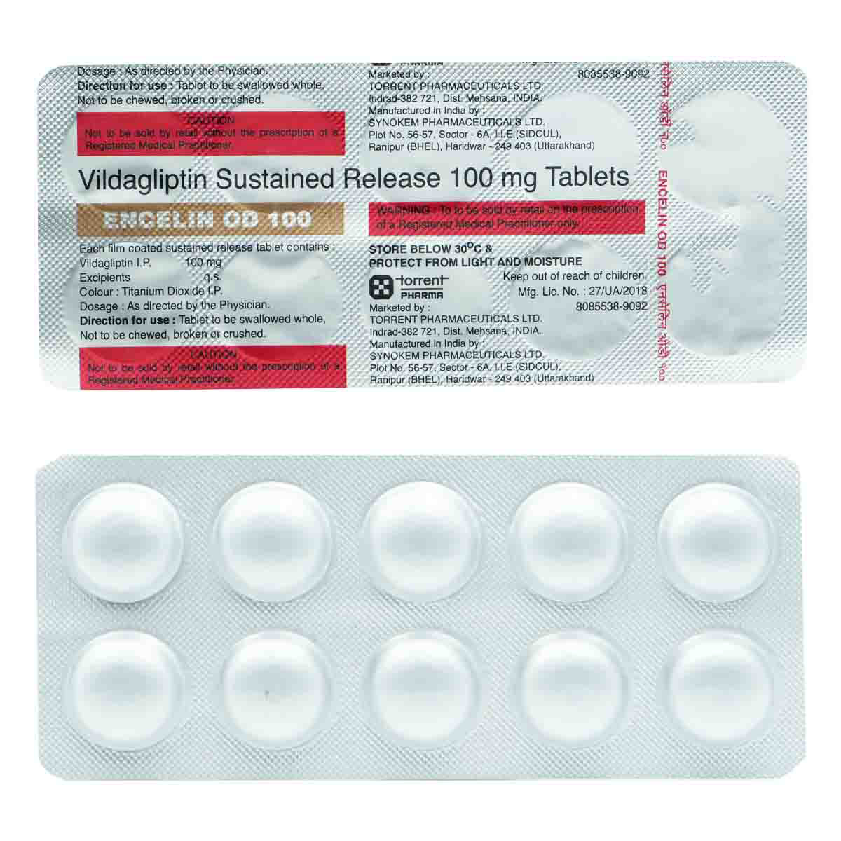 Encelin OD 100 Tablet 10's, Pack of 10 TABLETS Encelin OD 100 Tablet 10's, Pack of 10 TABLETS