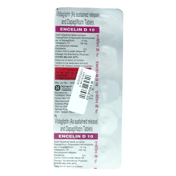 Encelin D 10 Tablet 10's, Pack of 10