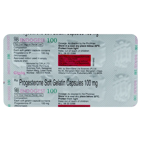 Endogest 100 mg Tablet 10's