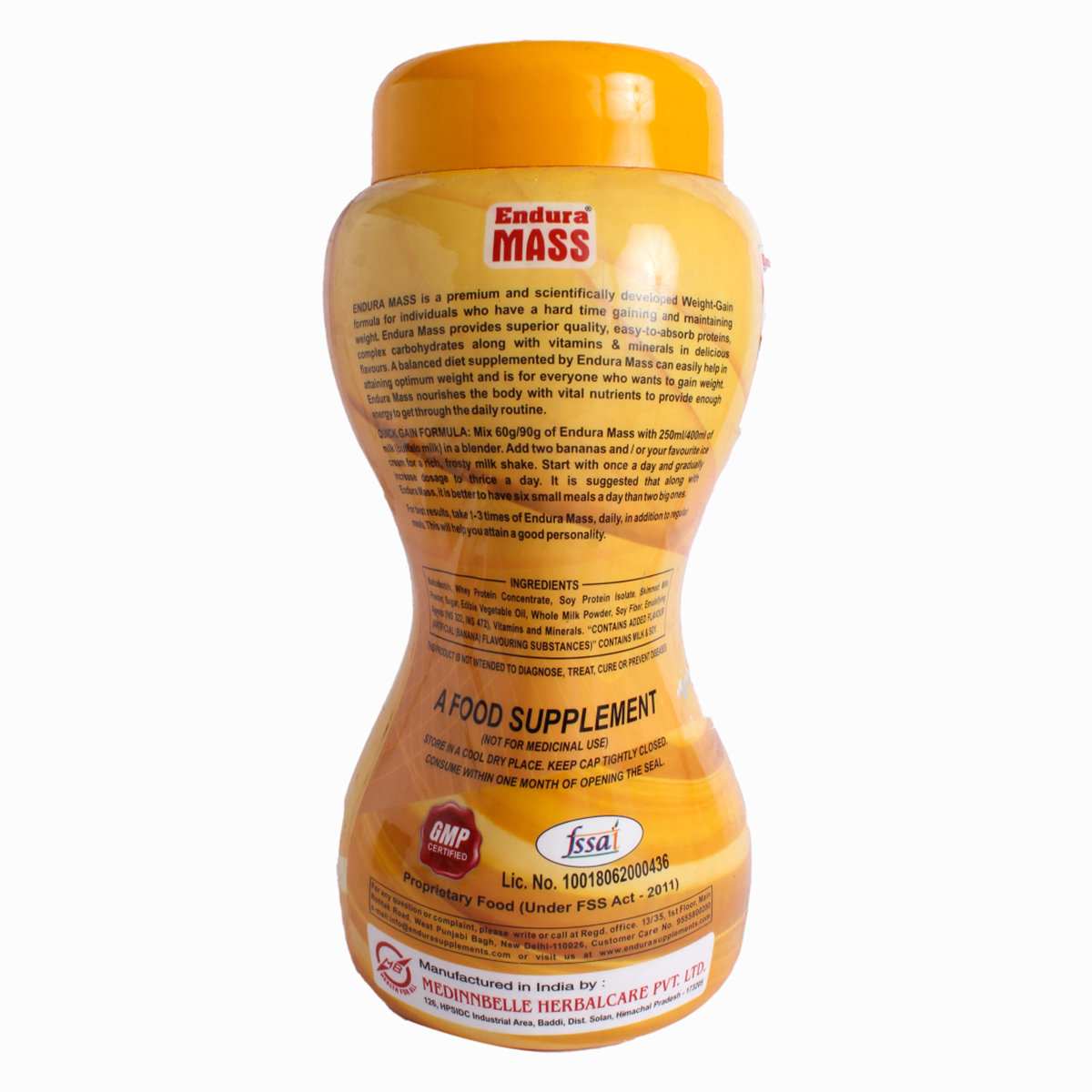 Endura Mass Banana Flavour Powder, 1 kg, Pack of 1 Endura Mass Banana Flavour Powder, 1 kg, Pack of 1