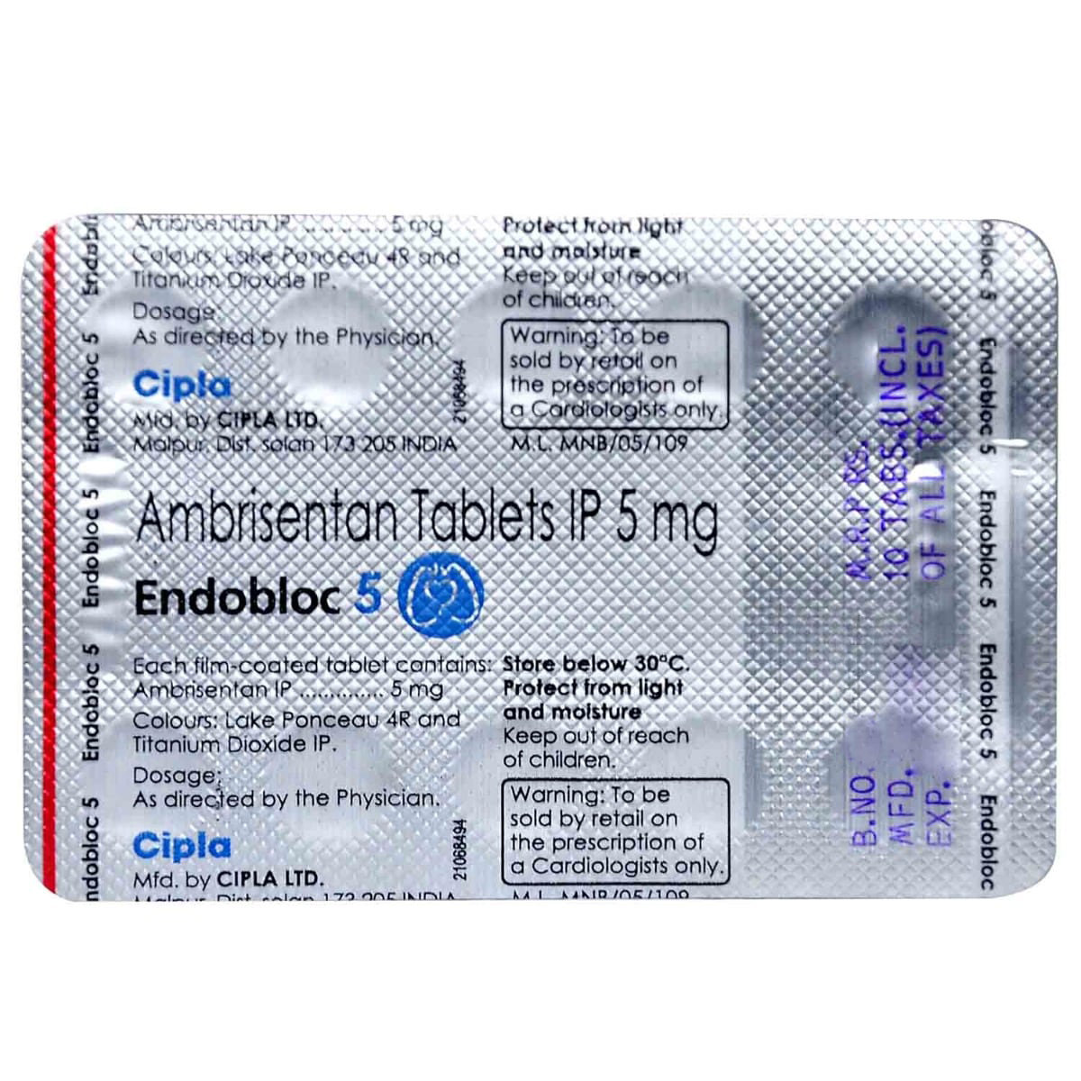 Endobloc 5 Tablet 10's, Pack of 10 TABLETS Endobloc 5 Tablet 10's, Pack of 10 TABLETS