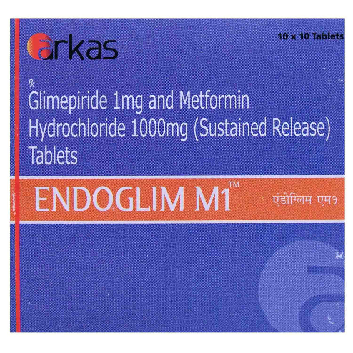Endoglim M 1 Tablet 10's, Pack of 10 TABLETS Endoglim M 1 Tablet 10's, Pack of 10 TABLETS