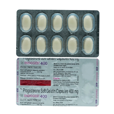 Endogest 400 Capsule 10's, Pack of 10 CapsuleS