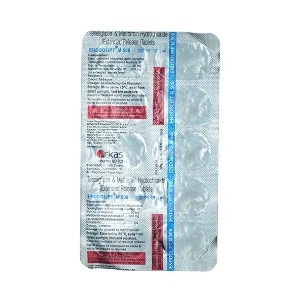 Endoglipt M 500 Tablet 10's