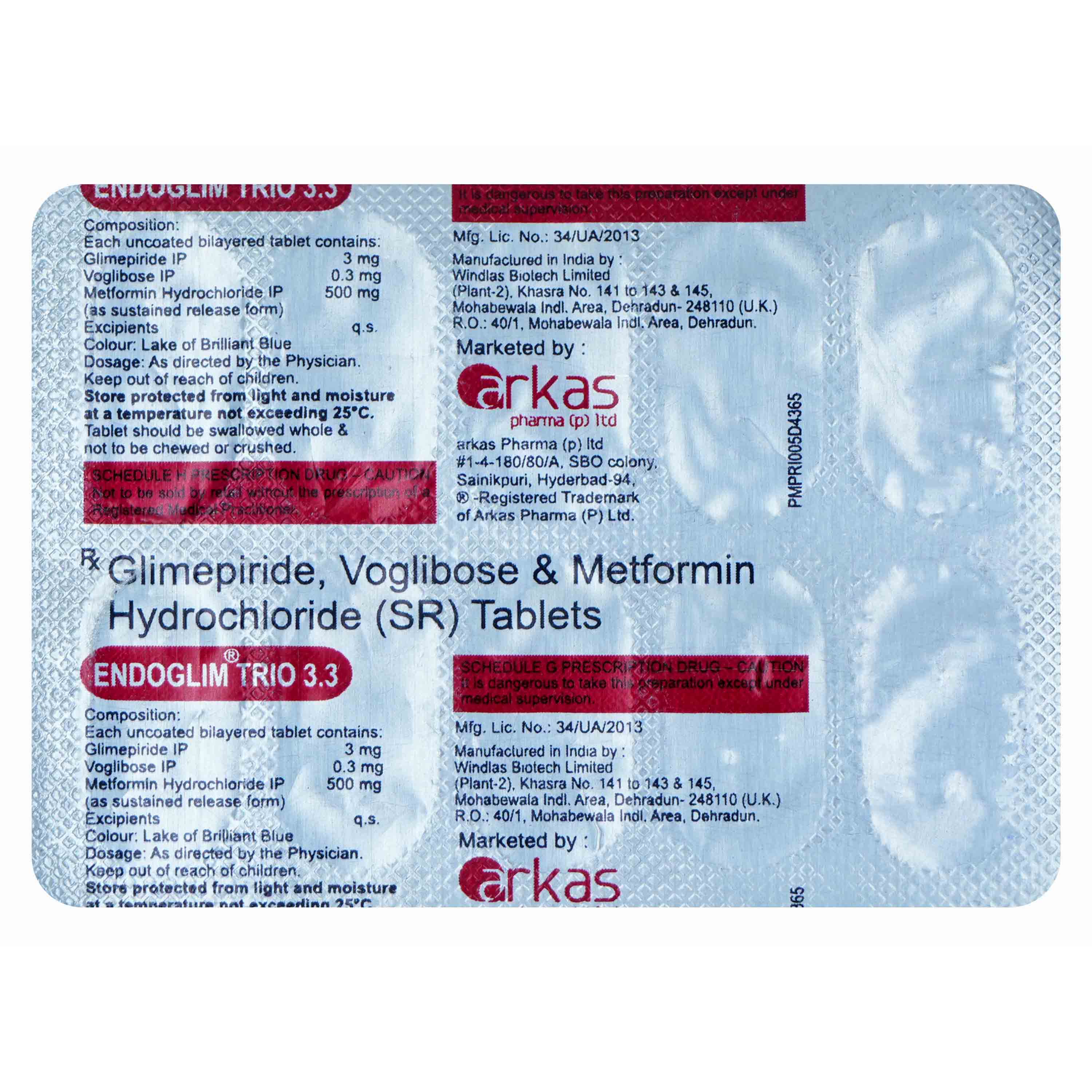 Endoglim Trio 3.3 Tablet 10's, Pack of 10 TABLETS Endoglim Trio 3.3 Tablet 10's, Pack of 10 TABLETS