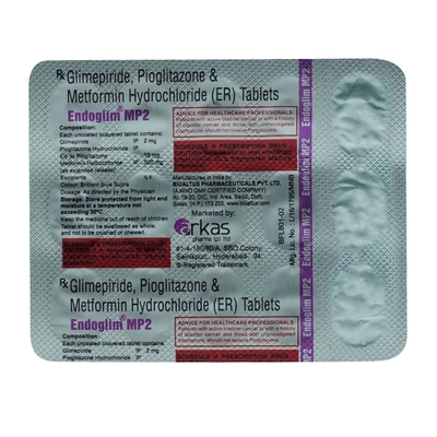 Endoglim MP2 Tablet 15's, Pack of 15 TabletS