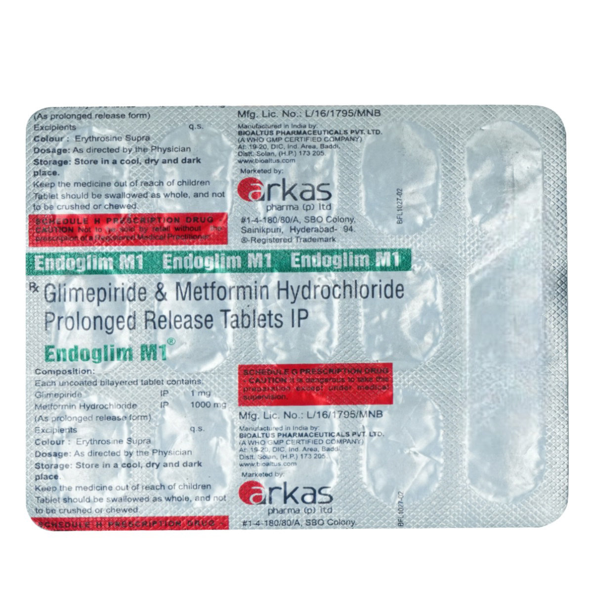 Endoglim M1 1000 Tablet 15's, Pack of 15 TabletS Endoglim M1 1000 Tablet 15's, Pack of 15 TabletS