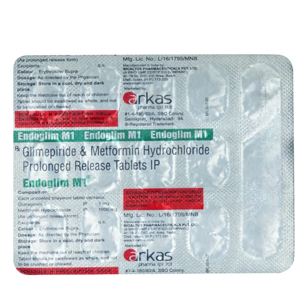 Endoglim M1 1000 Tablet 15's