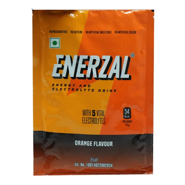Enerzal Orange Flavour Energy Drink Powder, 100 gm