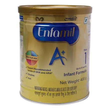 Buy Enfamil A+ Stage 1: Infant Formula (0 To 6 Months) 400Gm, Powder Online  at Low Prices in India 