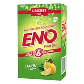 ENO Fruit Salt Lemon Flavour Powder, 30 gm (6 sachets x 5 gm), Pack of 1
