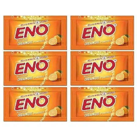 ENO Fruit Salt Orange Flavour Sachets, 6*5 gm