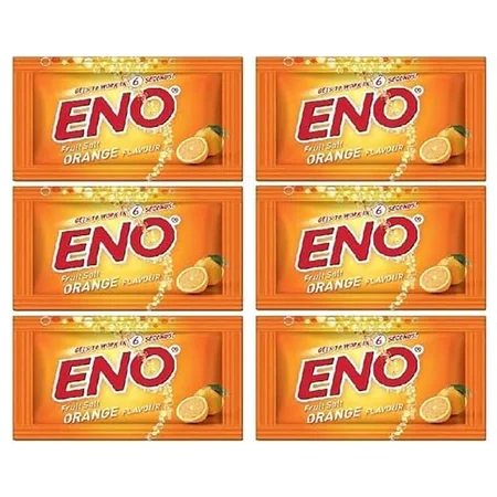 ENO Fruit Salt Orange Flavour Sachets, 6*5 gm
