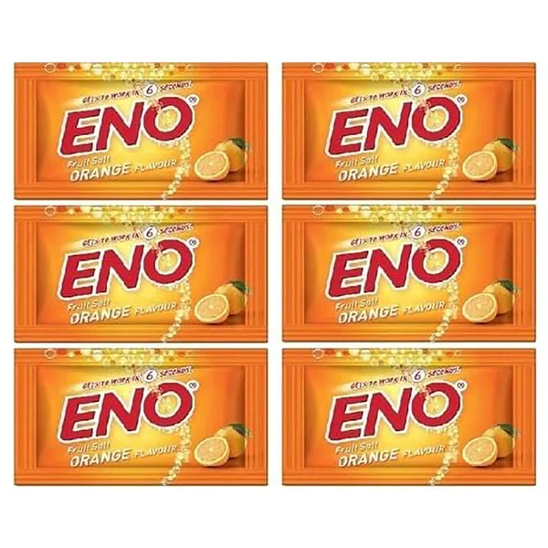 ENO Fruit Salt Orange Flavour Sachets, 6*5 gm