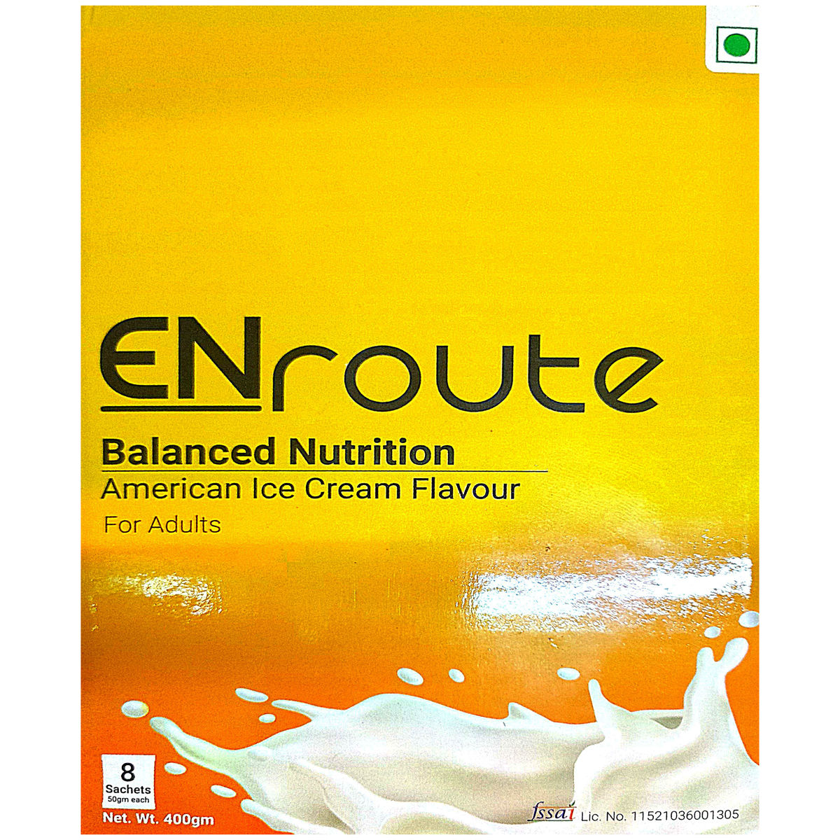 Buy Enroute American Ice Cream Flavour Powder Sachet, 400 gm(8x50 gm ...