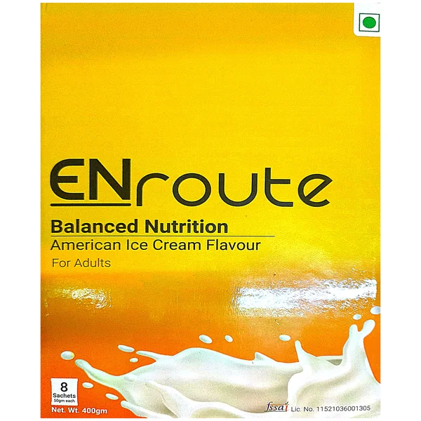 Enroute American Ice Cream Flavour Powder Sachet, 400 gm(8x50 gm)