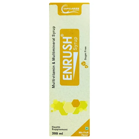 Enrush Sugar Free Mix Fruit Flavour Syrup 200 ml