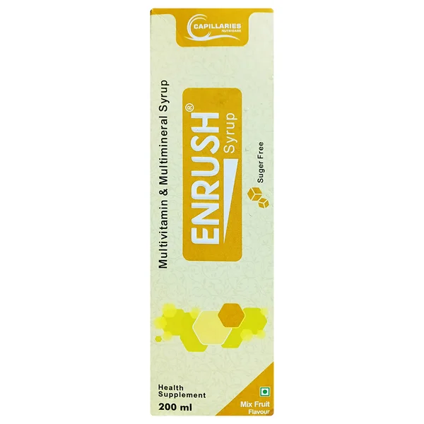 Enrush Sugar Free Mix Fruit Flavour Syrup 200 ml