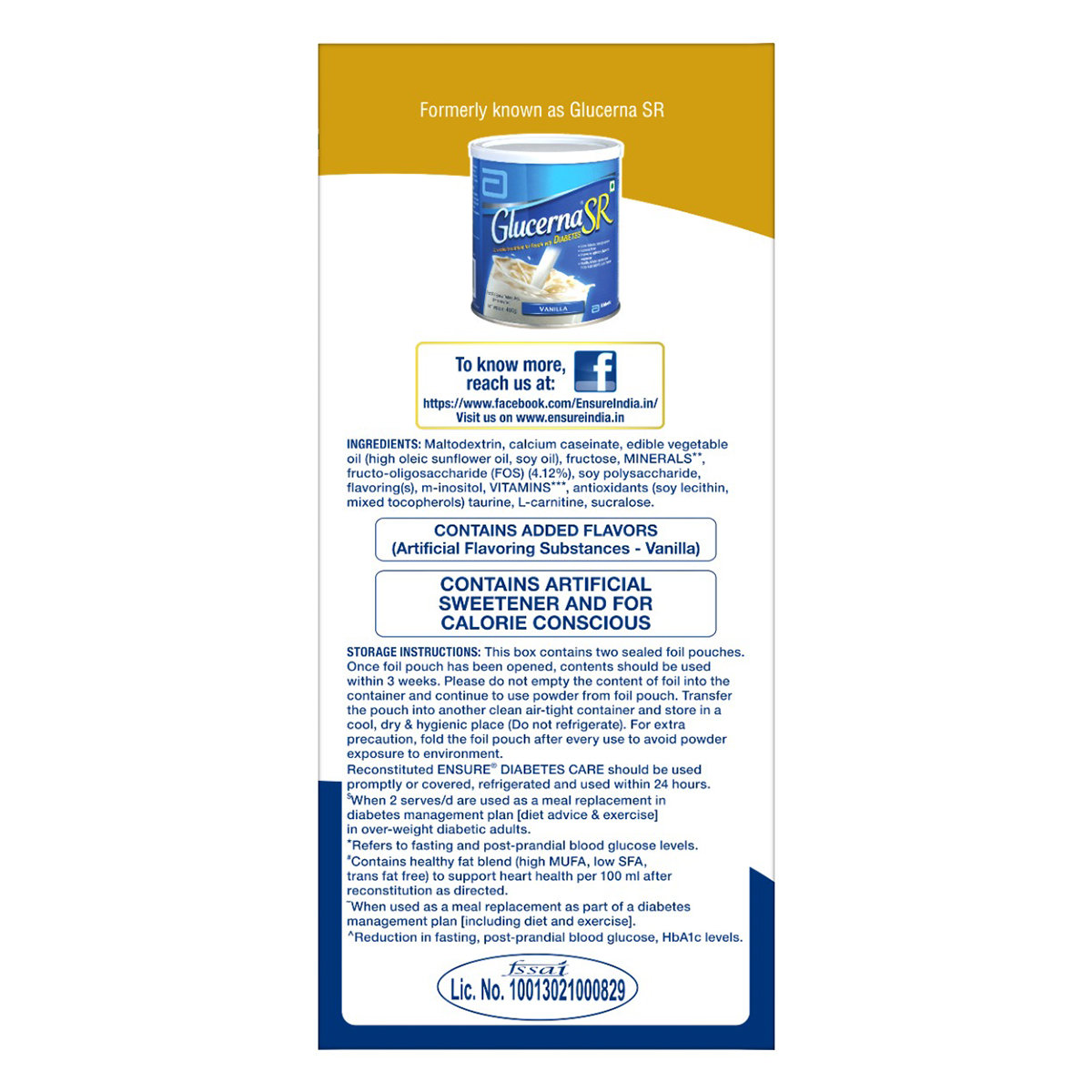 Ensure Diabetes Care Vanilla Delight Flavour Powder for Adults, 1 kg (2x500 gm), Pack of 1 Ensure Diabetes Care Vanilla Delight Flavour Powder for Adults, 1 kg (2x500 gm), Pack of 1