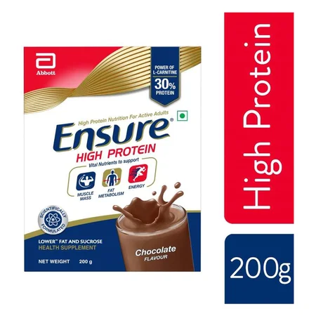 Ensure High Protein Chocolate Flavour Powder for Adults, 200 gm