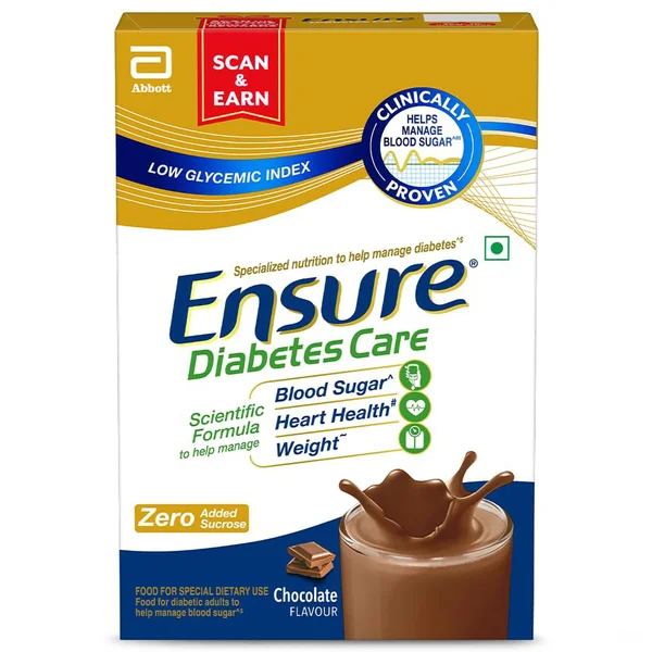 Ensure Diabetes Care Chocolate Flavour, 375 gm Refill Pack
