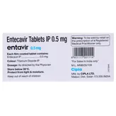 Entavir 0.5 mg Tablet 10's, Pack of 10 TABLETS