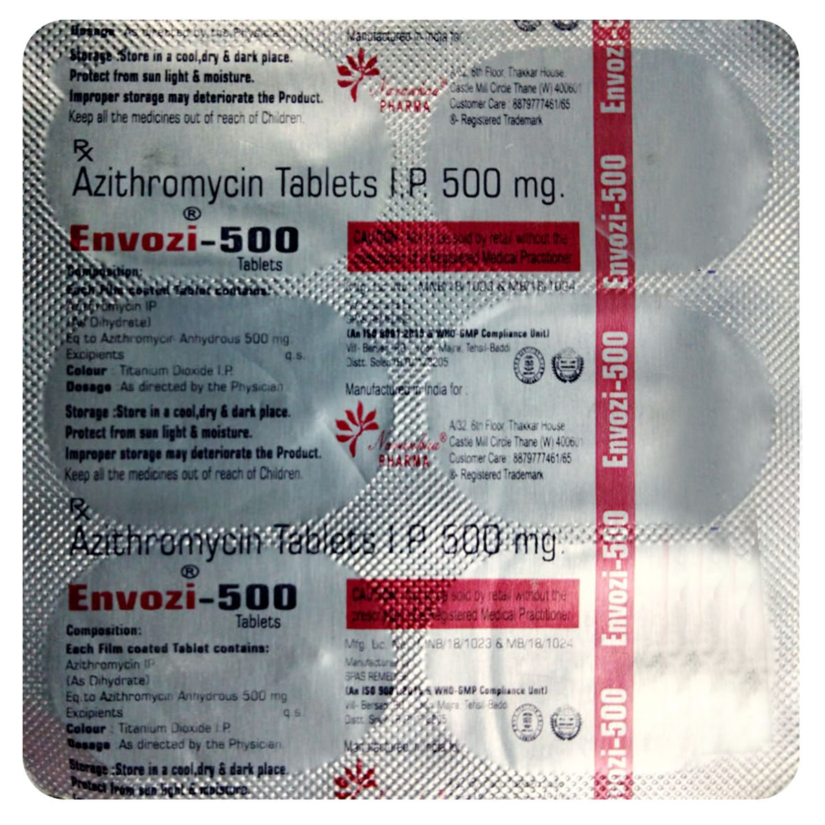 Envozi-500 Tablet 6's, Pack of 6 TabletS Envozi-500 Tablet 6's, Pack of 6 TabletS