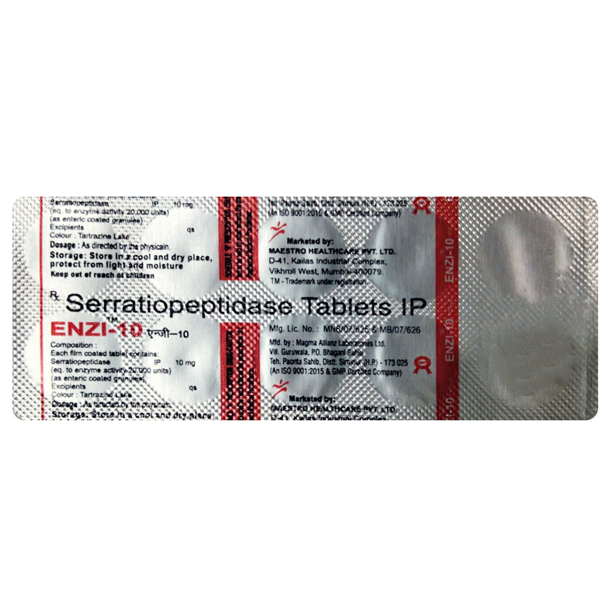 Enzi-10 Tablet 10's, Pack of 10 TABLETS Enzi-10 Tablet 10's, Pack of 10 TABLETS