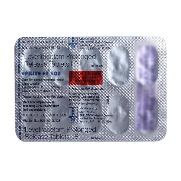 Epilive ER 500 Tablet 10's, Pack of 10 TABLETS