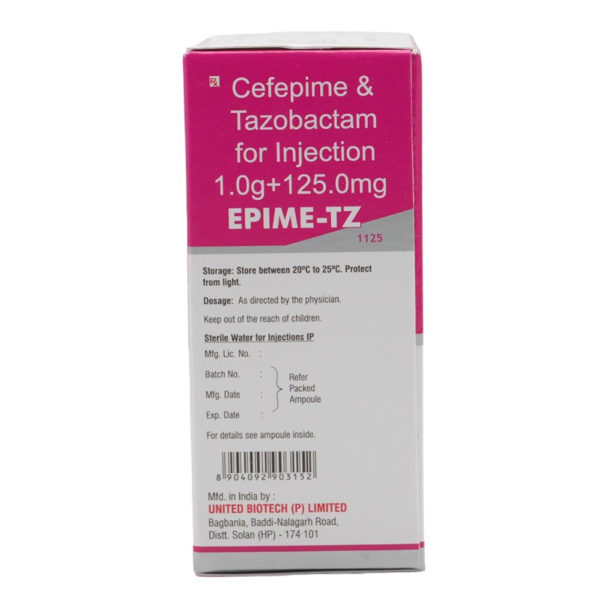 EPIME TZ 1GM+125MG INJECTION, Pack of 1 INJECTION EPIME TZ 1GM+125MG INJECTION, Pack of 1 INJECTION