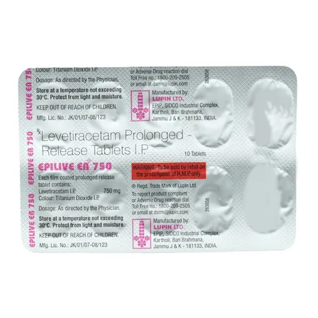 Epilive ER 750 mg Tablet 10's