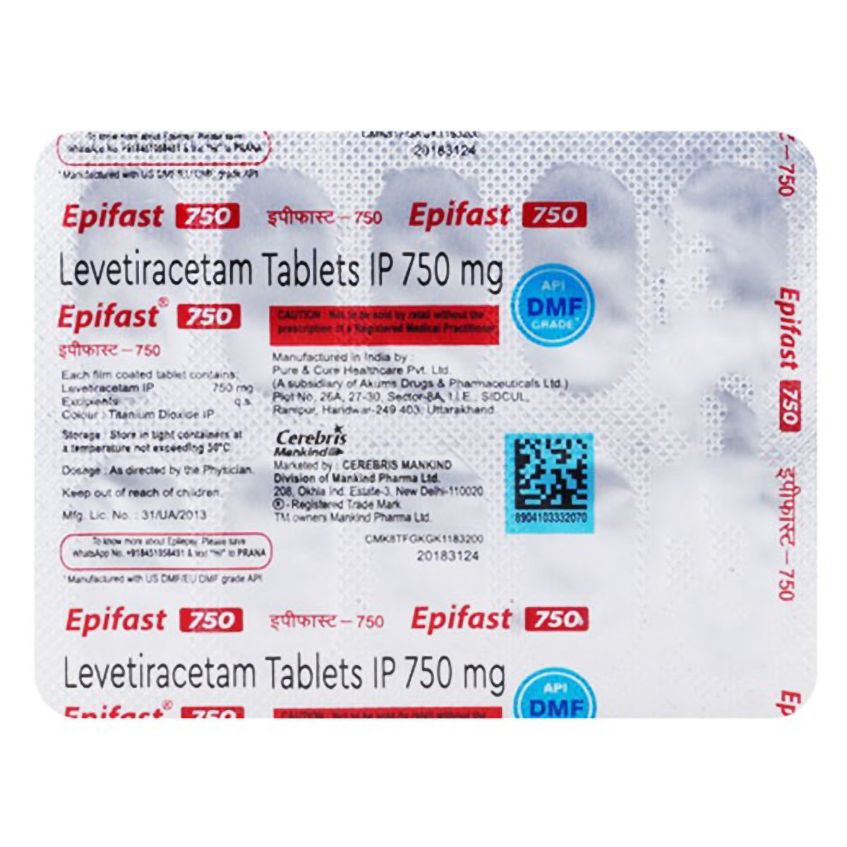 Buy Epifast 750 Tablet 10's Online