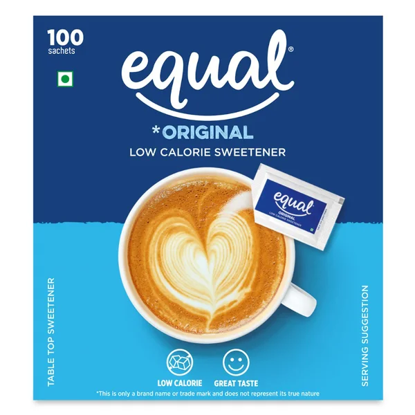 Equal Original Low Calorie Sweetener, 100 Sachets, Pack of 1