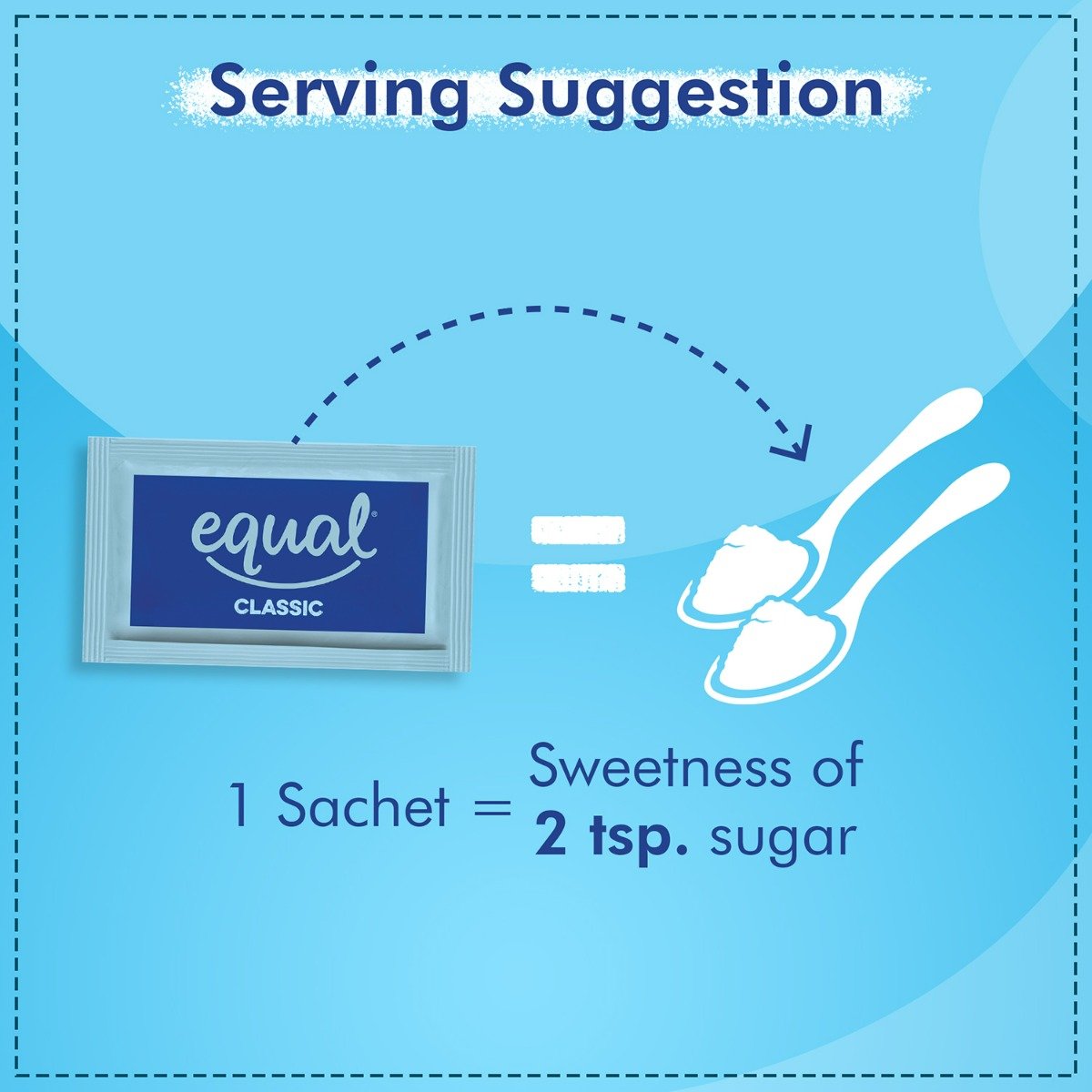 Equal Classic Zero Calorie Sweetener, 100 Sachets, Pack of 1 Equal Classic Zero Calorie Sweetener, 100 Sachets, Pack of 1