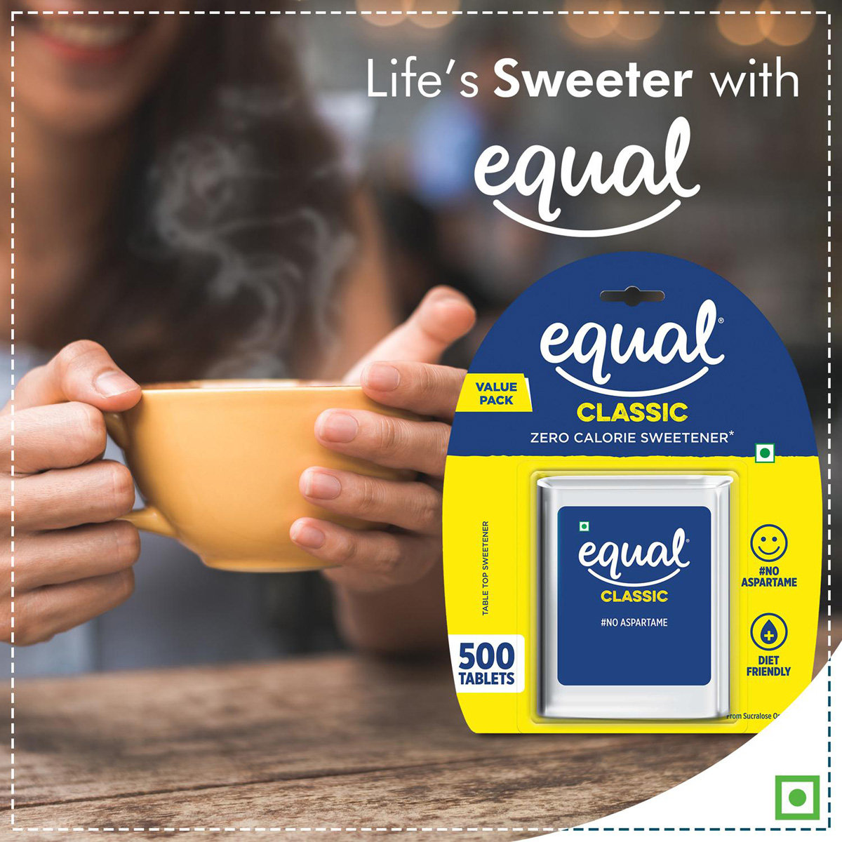 Equal Classic Zero Calorie Sweetener, 500 Tablets, Pack of 1 Equal Classic Zero Calorie Sweetener, 500 Tablets, Pack of 1