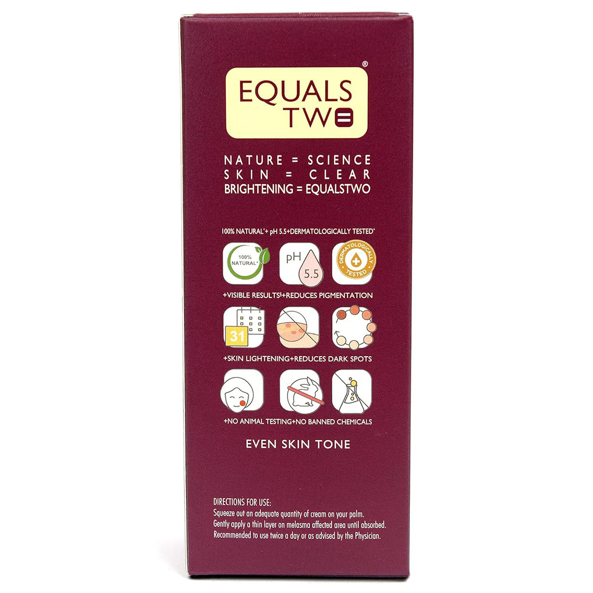 EqualsTwo pH 5.5 Even Skin Tone Melasma Cream,100 gm, Pack of 1 EqualsTwo pH 5.5 Even Skin Tone Melasma Cream,100 gm, Pack of 1