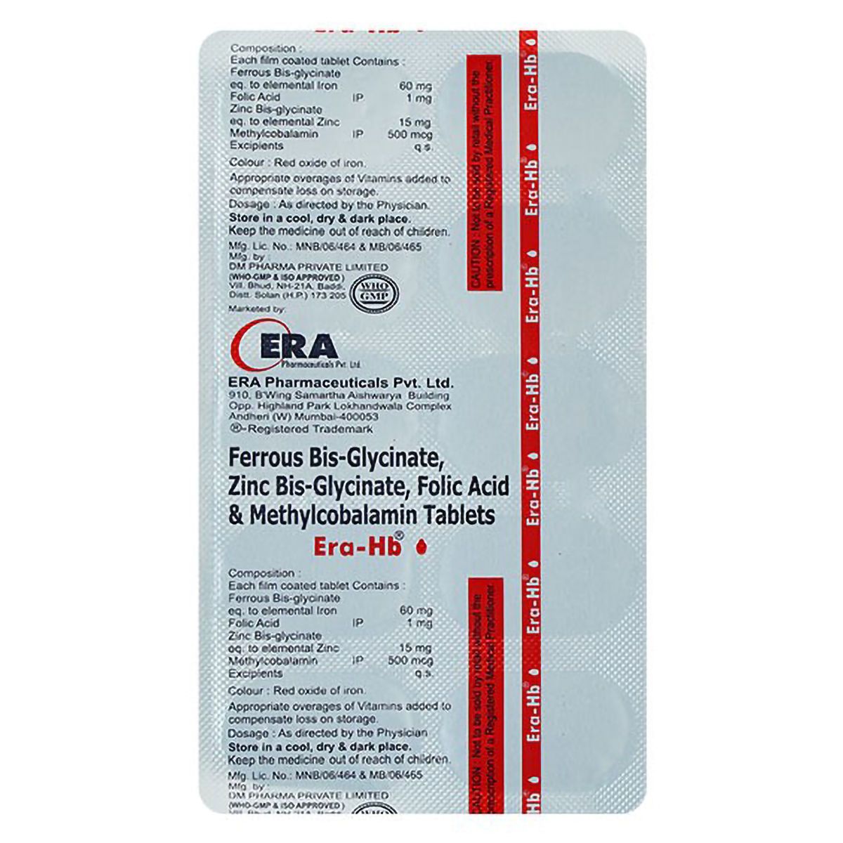 Buy Era-HB Tablet 10's Online