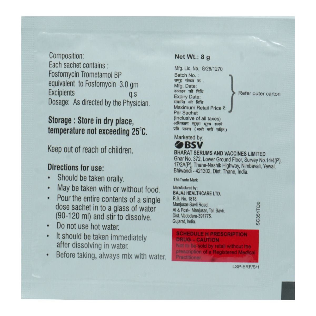 Erafos 3gm Sachet 8gm Price, Uses, Side Effects, Composition Apollo