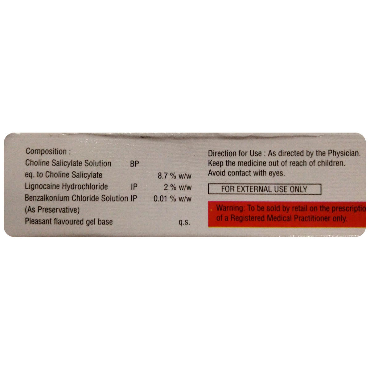 Eragel-CT Oral Gel 10 gm, Pack of 1 GEL Eragel-CT Oral Gel 10 gm, Pack of 1 GEL