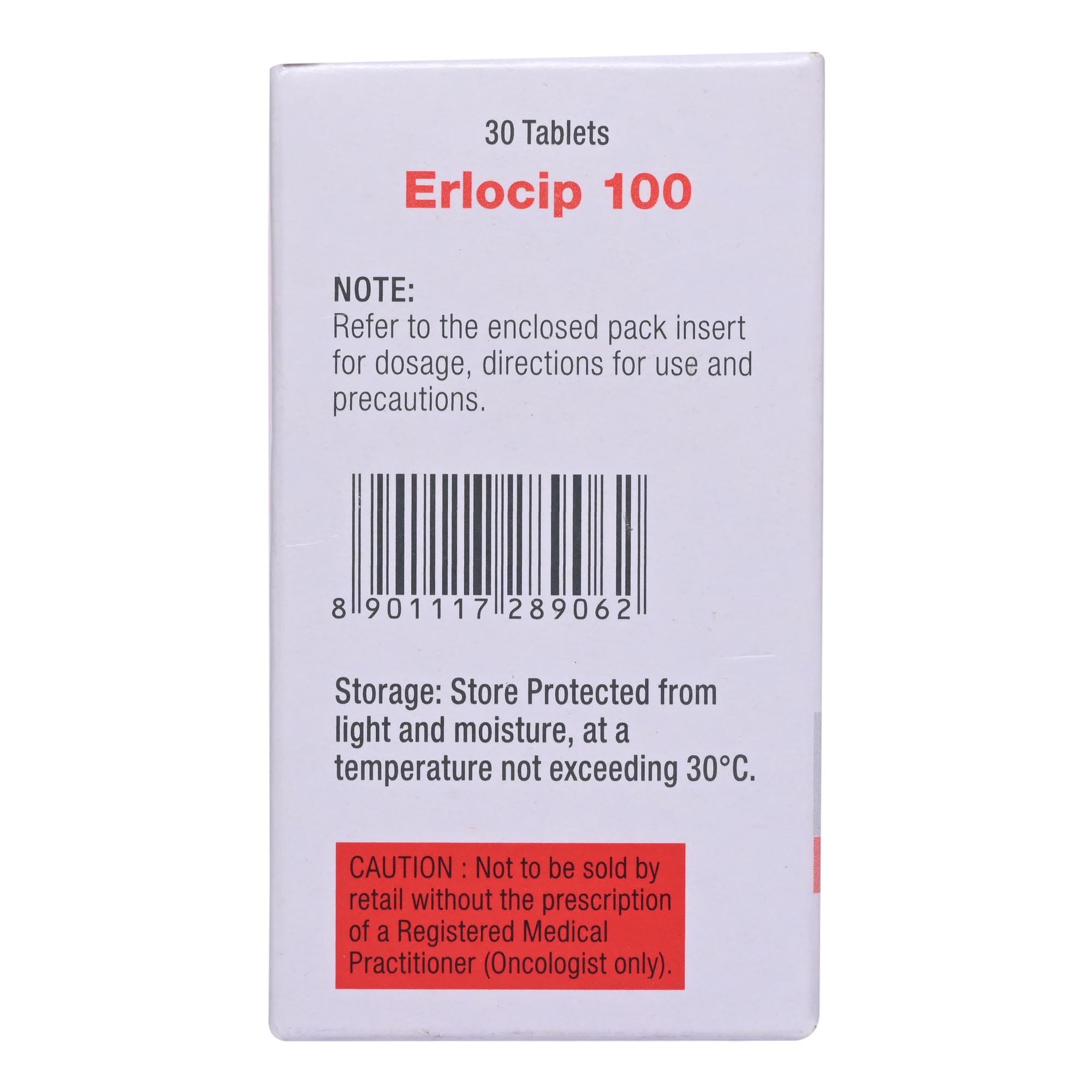 Erlocip 100 Tablet 30's, Pack of 1 Tablet Erlocip 100 Tablet 30's, Pack of 1 Tablet