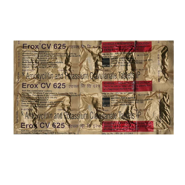 Erox CV 625 Tablet 10's