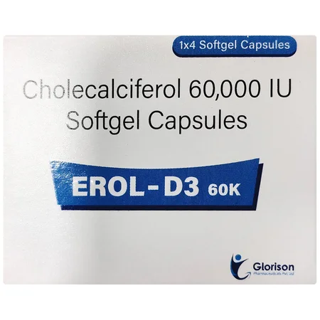 Erol-D3 60K Softgel Capsule 4's