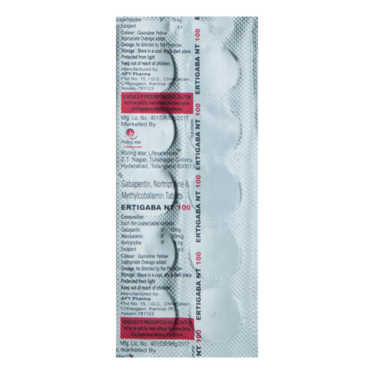 Ertigaba NT 100 Tablet 10's Ertigaba NT 100 Tablet 10's