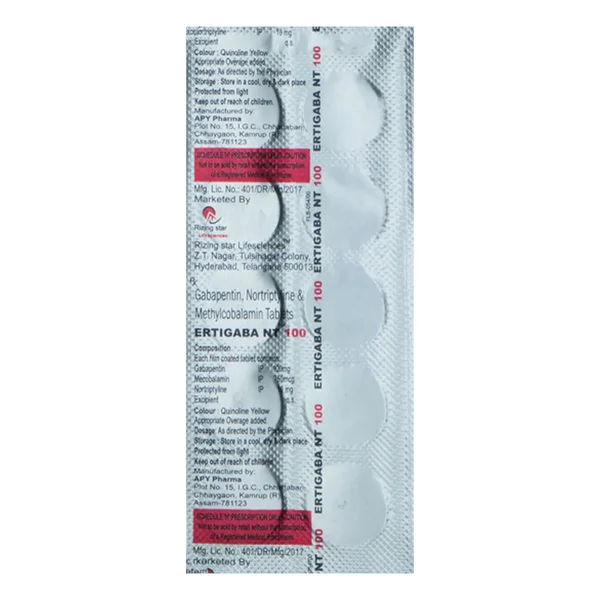 Ertigaba NT 100 Tablet 10's, Pack of 10 TABLETS