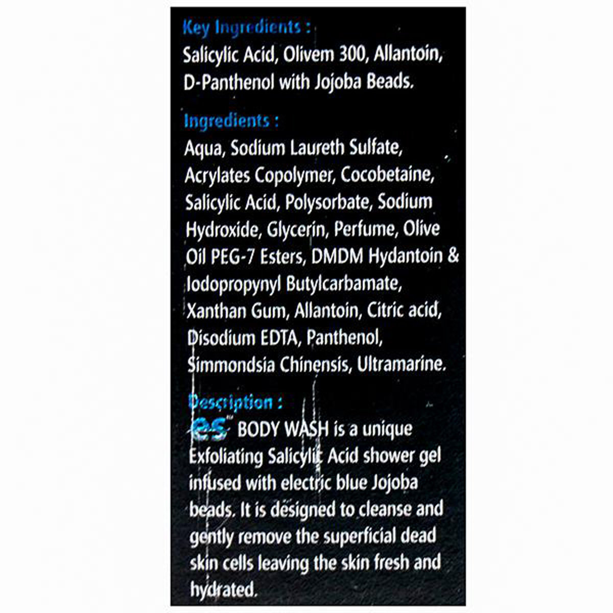 ES Body Wash 200 ml | Gentle Cleansing | Keep Skin Fresh & Hydrated, Pack of 1 ES Body Wash 200 ml | Gentle Cleansing | Keep Skin Fresh & Hydrated, Pack of 1