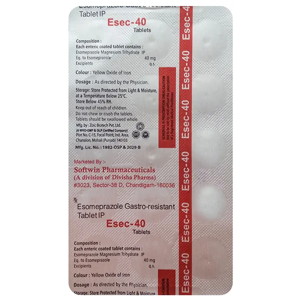 Esec-40 Tablet 15's, Pack of 15