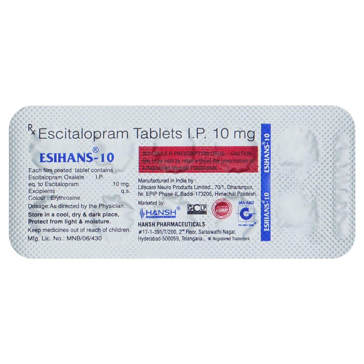 Esihans-10 Tablet 10's, Pack of 10 TabletS Esihans-10 Tablet 10's, Pack of 10 TabletS