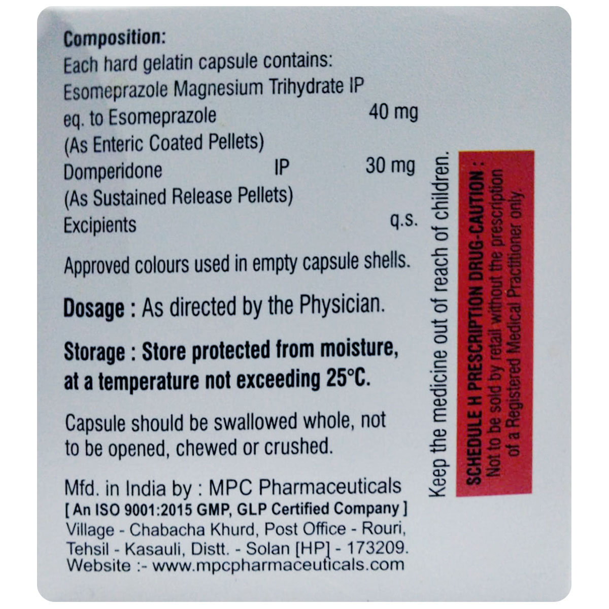 Esmonu-D Capsule 10's, Pack of 10 CapsuleS Esmonu-D Capsule 10's, Pack of 10 CapsuleS